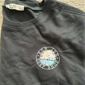 Women’s Ron Jon sweatshirt, washed black